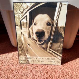 NWT    P. Graham Dunn's solid wood art with inspirational dog photo & ph…